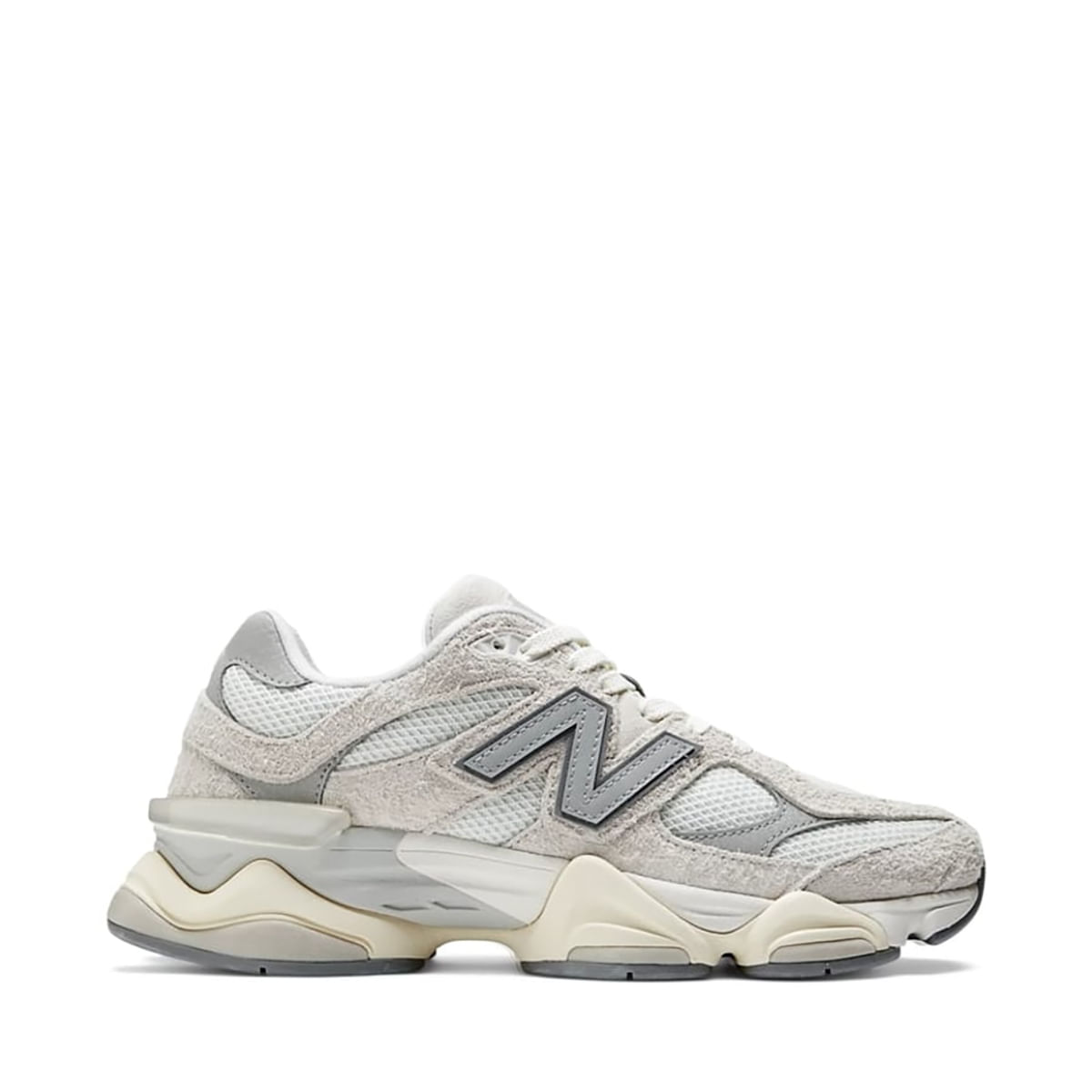 Tênis New Balance 9060 Feminino Camurça Branco e Cinza - Menina Shoes
